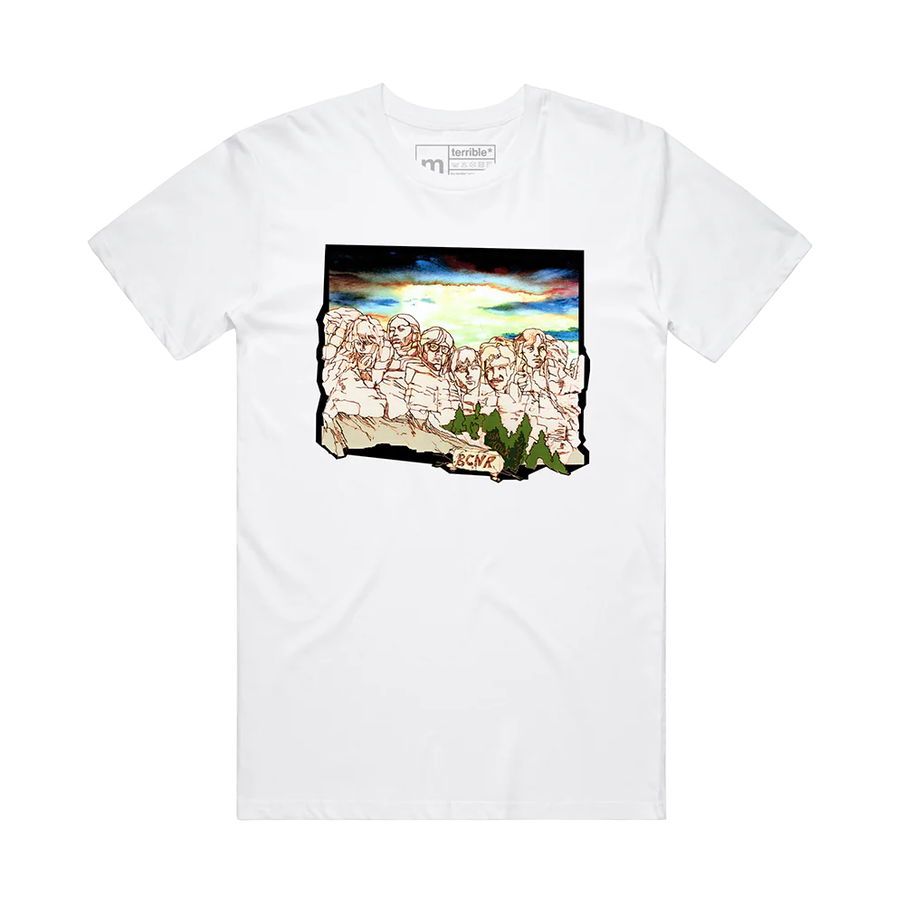 Mt Rushmore white tee