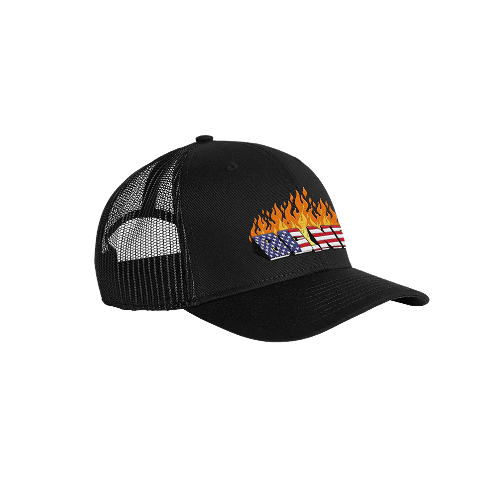 BCNR flame logo trucker hat