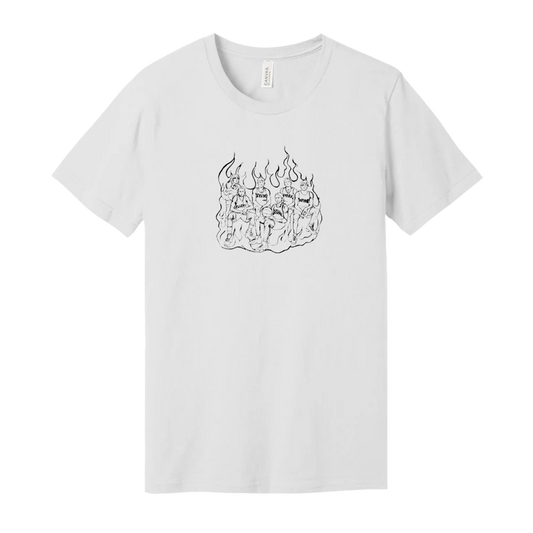 BCNR Fire White Tee